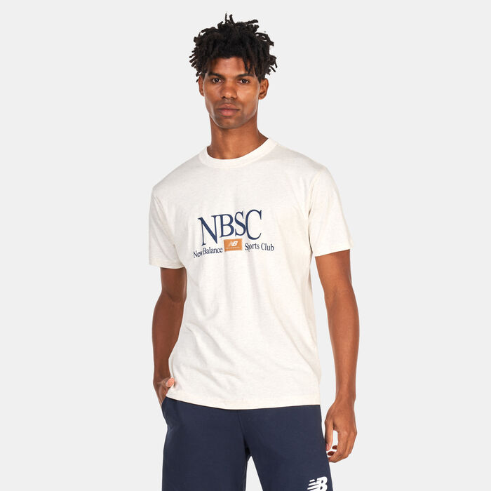 New Balance Men's Athletics Sports Club T-Shirt Beige New Balance Men's Athletics Sports Club T-Shirt Beige image number 0
