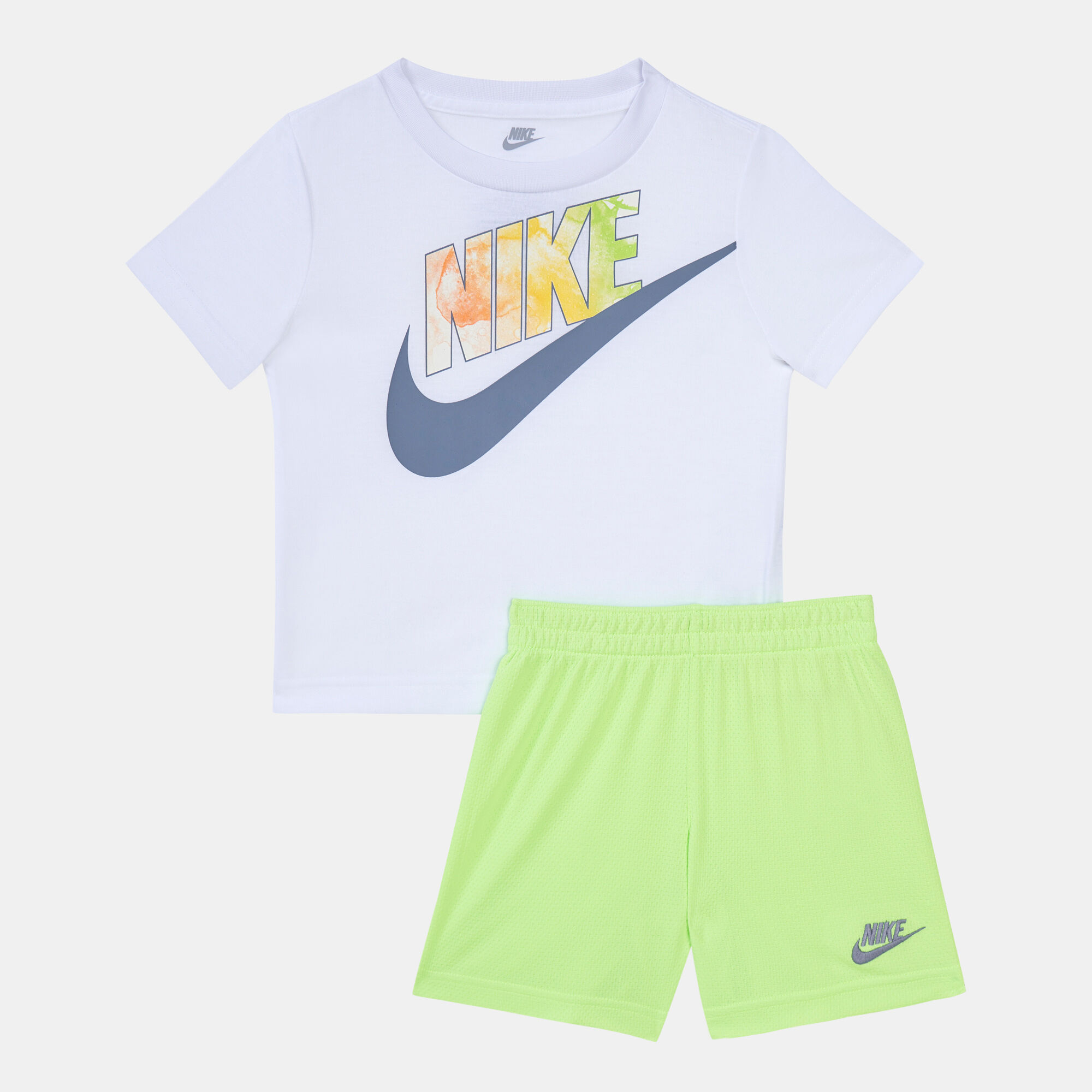 Kids Sportswear Summer Daze T Shirt And Shorts Set Green Nike in KSA SSS