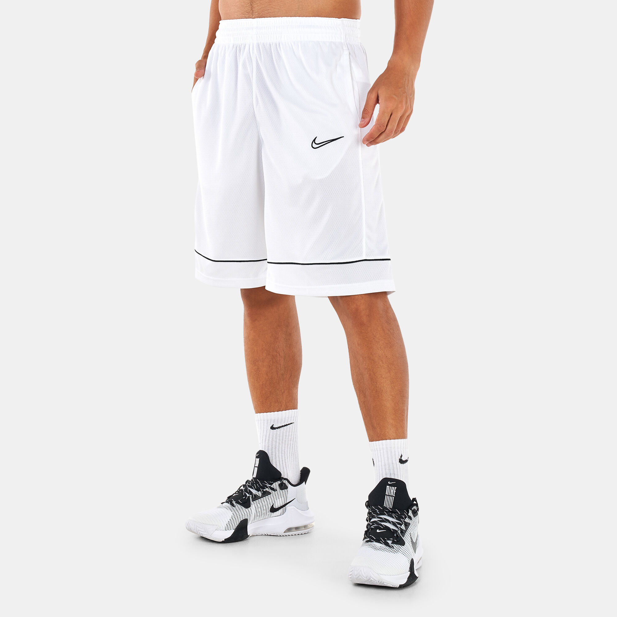 Mens white nike basketball shorts best sale