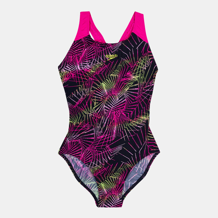 Speedo Kids' Allover Print Splashback Swimsuit Multi-Color Speedo Kids' Allover Print Splashback Swimsuit Multi-Color image number 0