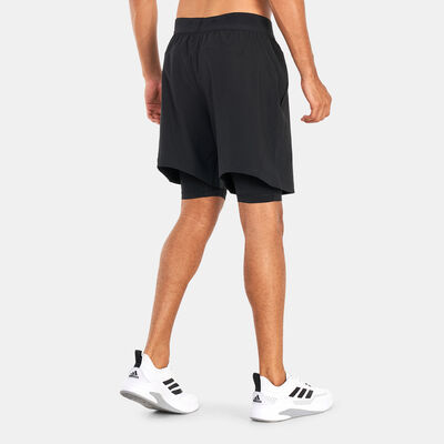 adidas Men's Yoga Training 2-in-1 Shorts Black