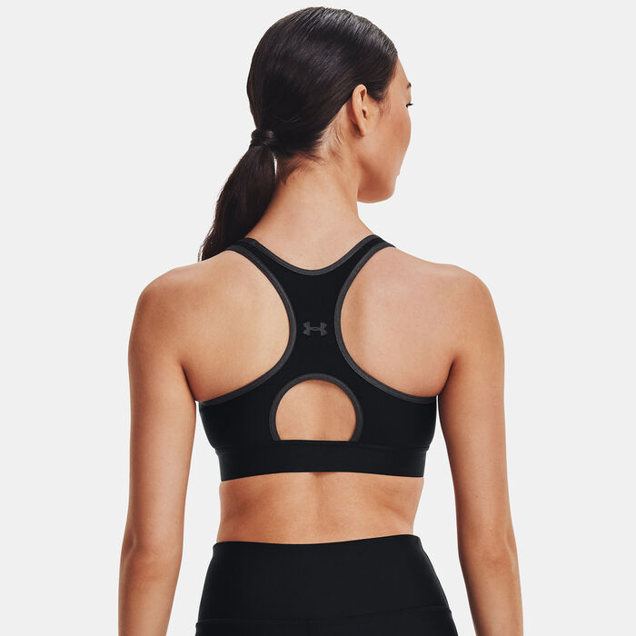 Women's Armour Mid Keyhole Graphic Sports Bra Women's Armour Mid Keyhole Graphic Sports Bra image number 1