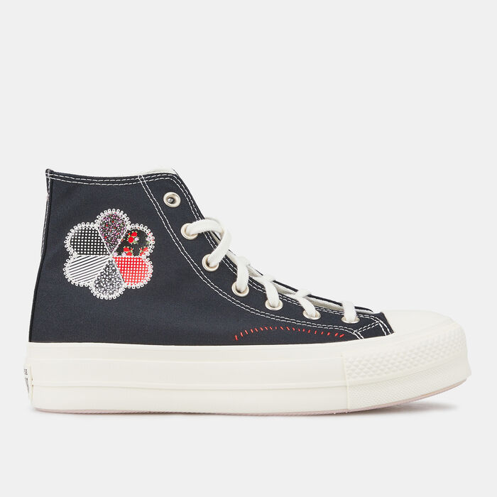Converse Women's Chuck Taylor All Star Lift Platform Patchwork Shoe Black Converse Women's Chuck Taylor All Star Lift Platform Patchwork Shoe Black image number 0