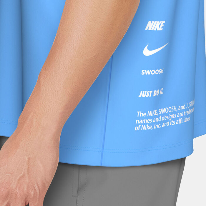 Nike Swim Men's Swim Better Icon Hydro Rashguard Blue image number 4