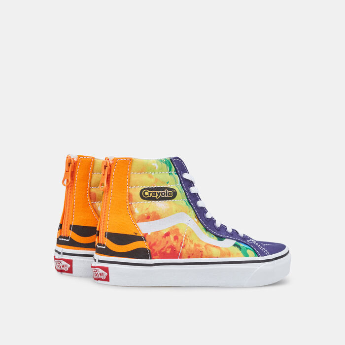 Vans Kids’ x Crayola Sk8-Hi Zip Unisex Shoe (Younger Kids) Blue Vans Kids’ x Crayola Sk8-Hi Zip Unisex Shoe (Younger Kids) Blue image number 2