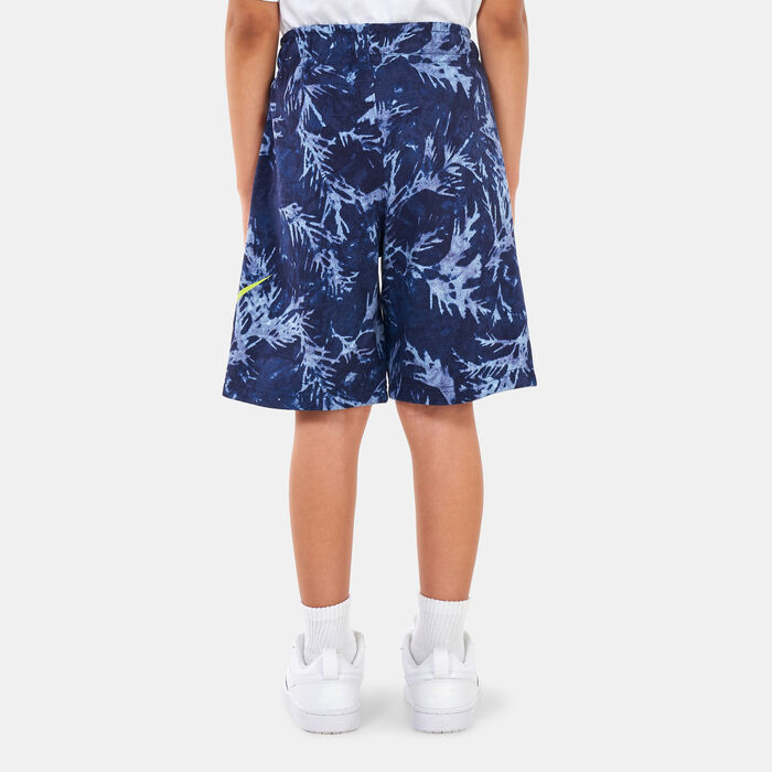 Nike Kids' Sportswear Washed Allover Print Shorts (Older Kids) Blue image number 0