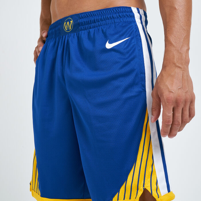 Nike Men's NBA Golden State Warriors Swingman Road Shorts Blue image number 3