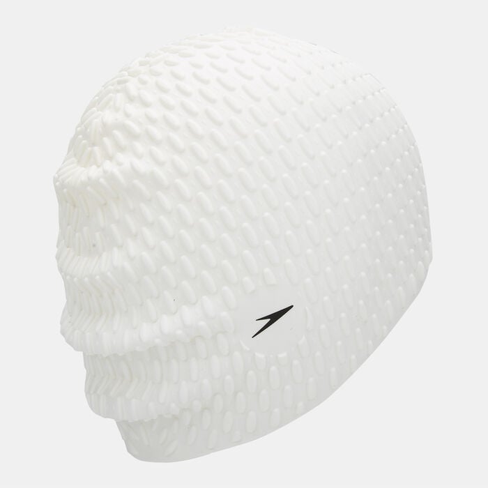 Speedo Bubble Swimming Cap White Speedo Bubble Swimming Cap White image number 1