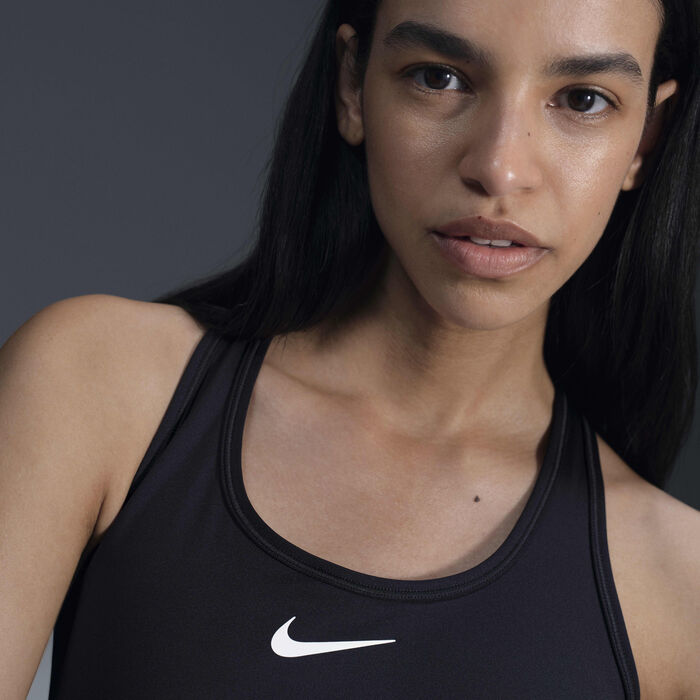 Nike Women's Dri-FIT Swoosh Medium-Support Training Sports Bra Black Nike Women's Dri-FIT Swoosh Medium-Support Training Sports Bra Black image number 1