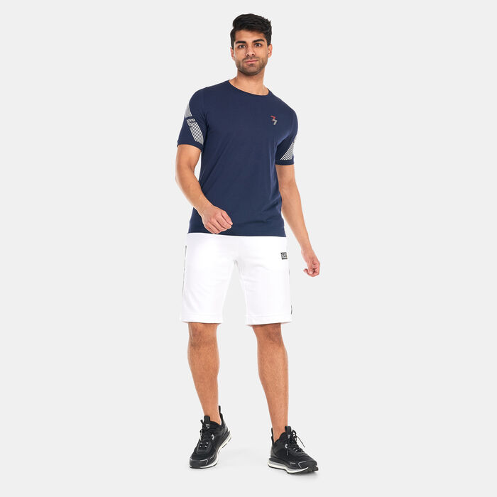 EA7 Emporio Armani Men's Small Logo 7 Lines T-Shirt Grey EA7 Emporio Armani Men's Small Logo 7 Lines T-Shirt Grey image number 2