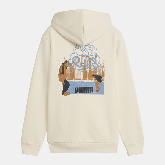 PUMA Men's MID90s Full-Zip Hoodie White PUMA Men's MID90s Full-Zip Hoodie White image number 1
