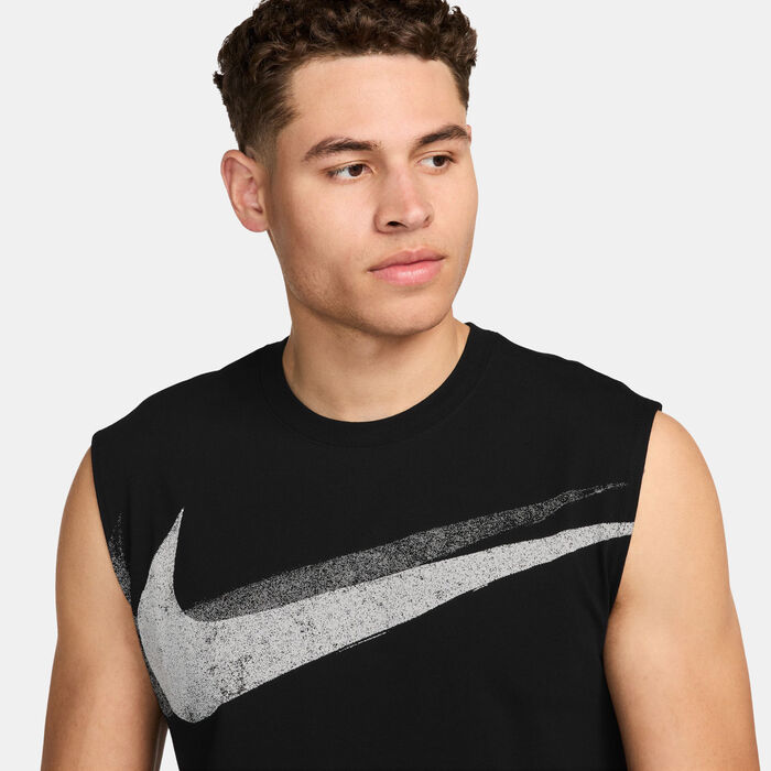 Nike Men's Dri-FIT Sleeveless Training T-Shirt Black Nike Men's Dri-FIT Sleeveless Training T-Shirt Black image number 2