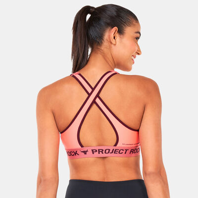 Under Armour Women's Project Rock Crossback Sports Bra Red Under Armour Women's Project Rock Crossback Sports Bra Red