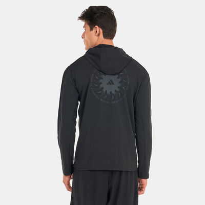 adidas Men's Yoga Graphic Training Pullover Hoodie Black