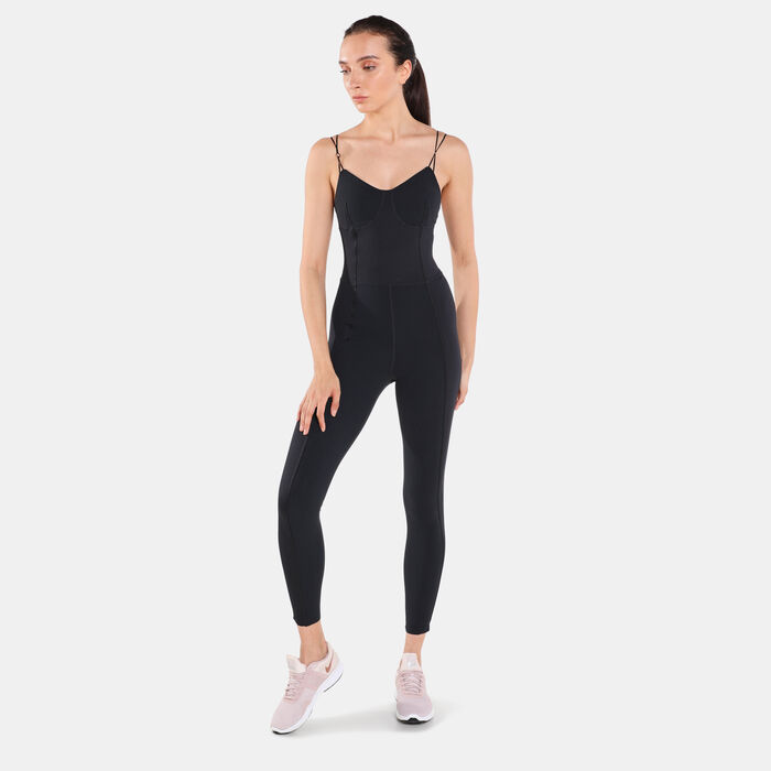 Nike Yoga Luxe Dri-FIT 7/8 jumpsuit in black