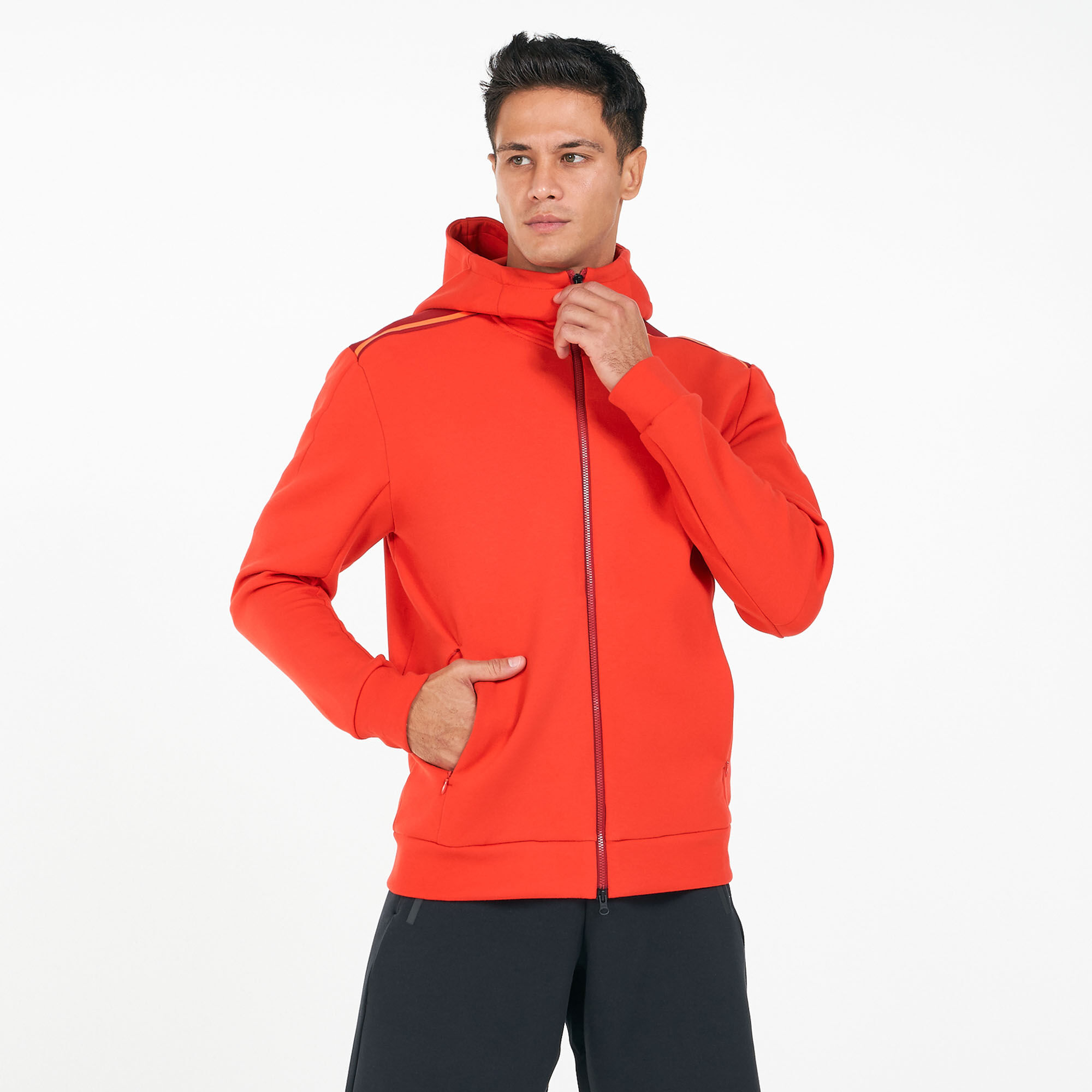 Adidas front shop zip hooded jacket