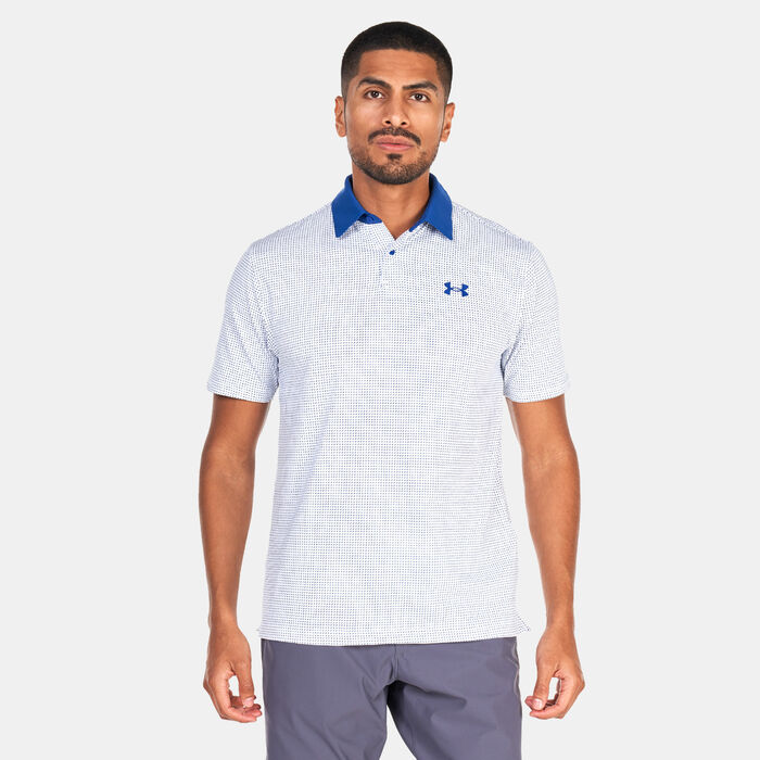 Under Armour Men's UA Tee To Green Printed Polo Shirt White image number 0