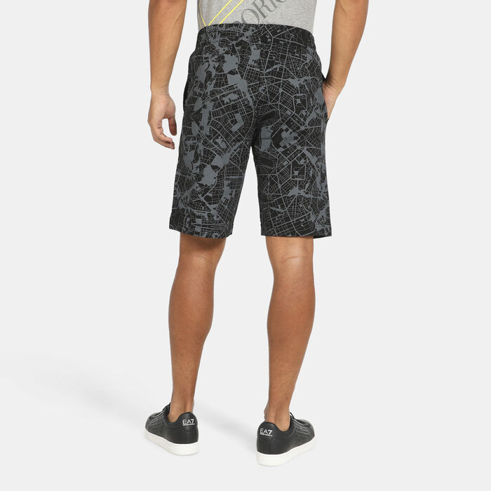 EA7 Emporio Armani Men's Allover Print Shorts Black EA7 Emporio Armani Men's Allover Print Shorts Black image number 1