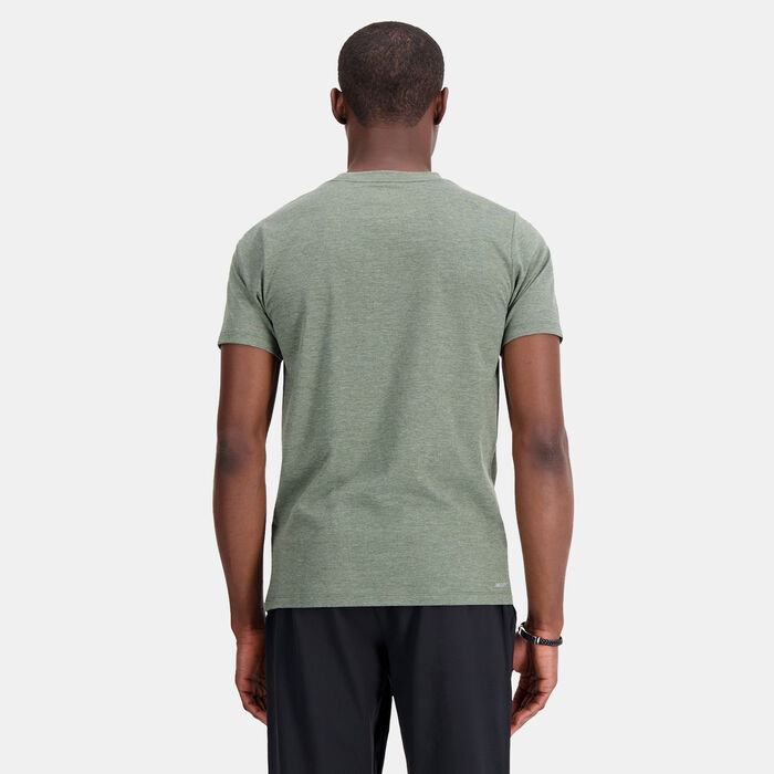 New Balance Men's Tenacity Heathertech T-Shirt Green New Balance Men's Tenacity Heathertech T-Shirt Green image number 1