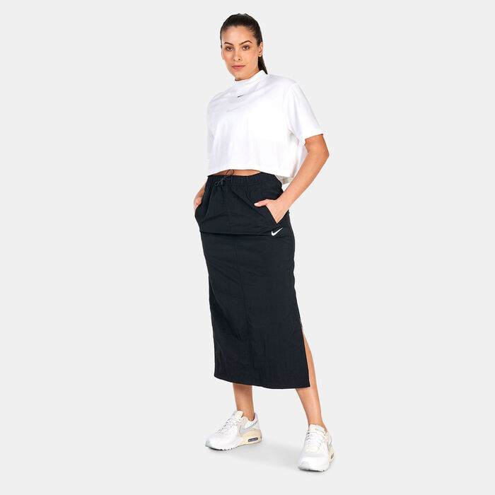 Nike Women's Sportswear Essential High-Waisted Woven Skirt Black image number 2