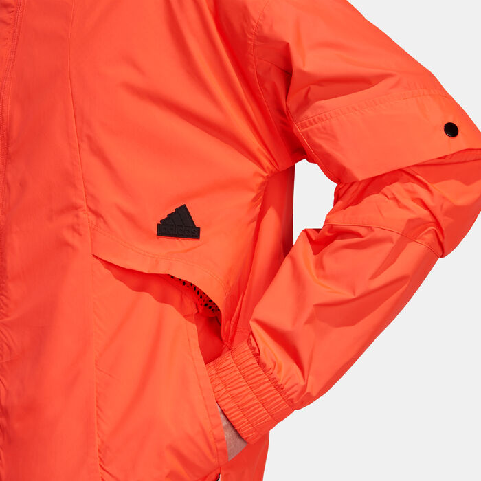 adidas Men's City Escape Windbreaker Jacket Orange adidas Men's City Escape Windbreaker Jacket Orange image number 4
