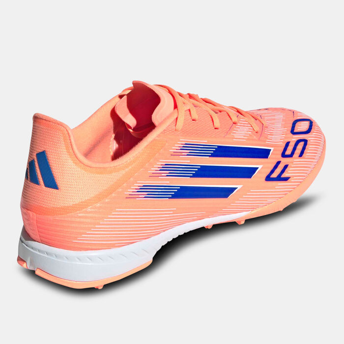 adidas Men's F50 League Turf Ground Football Shoes Orange image number 6