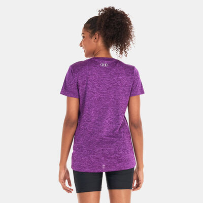 Under Armour Women's Tech™ Twist V-Neck Training T-Shirt Purple Under Armour Women's Tech™ Twist V-Neck Training T-Shirt Purple