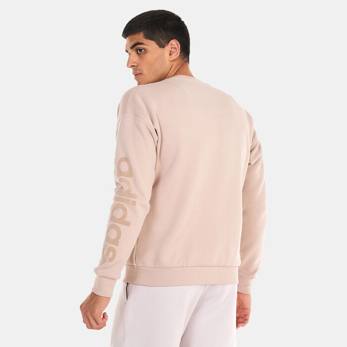 adidas Men's Lounge Fleece Sweatshirt Beige adidas Men's Lounge Fleece Sweatshirt Beige image number 1
