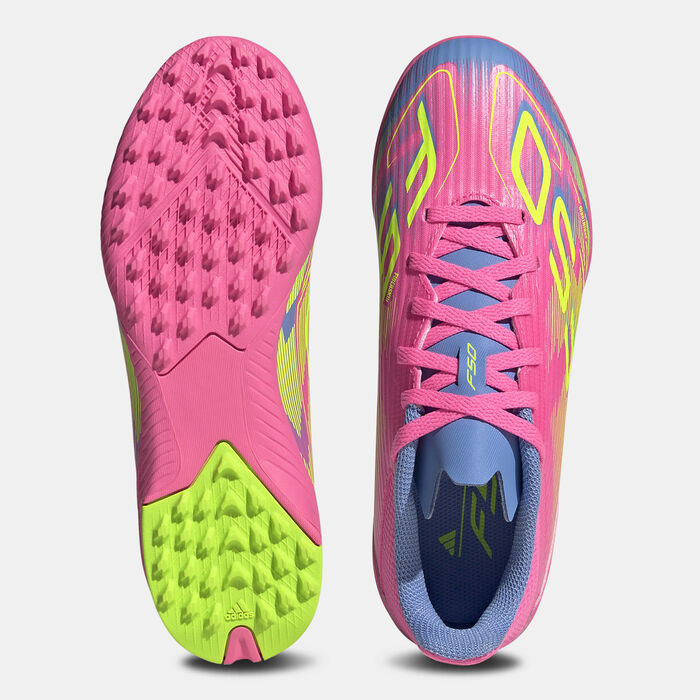 adidas Kids' F50 League Turf Ground Football Shoes Pink image number 4
