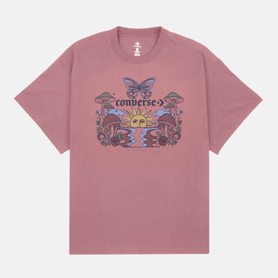 Converse Women's Blooming Skate T-Shirt Red Converse Women's Blooming Skate T-Shirt Red