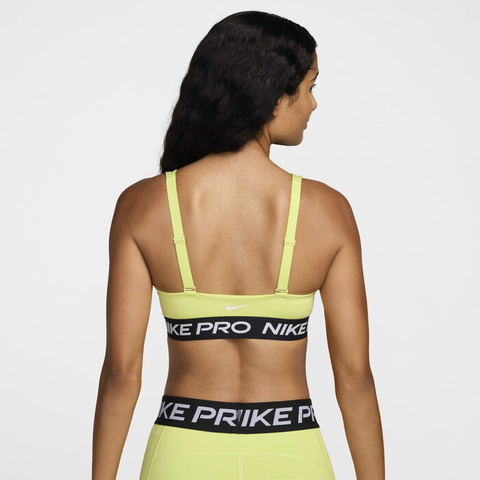 Nike Women's Pro Indy Plunge Medium-Support Padded Sports Bra yellow Nike Women's Pro Indy Plunge Medium-Support Padded Sports Bra yellow image number 1