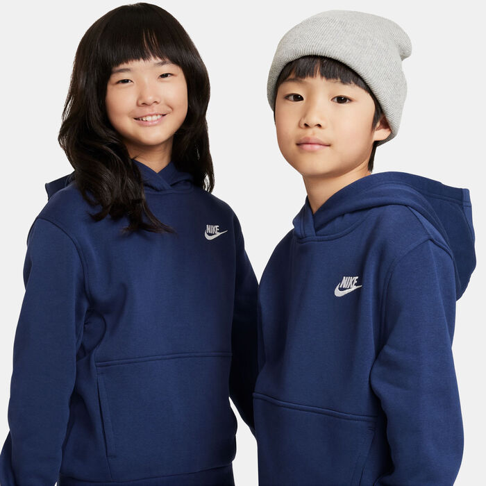 Nike Kids' Sportswear Club Fleece Hoodie Blue image number 3