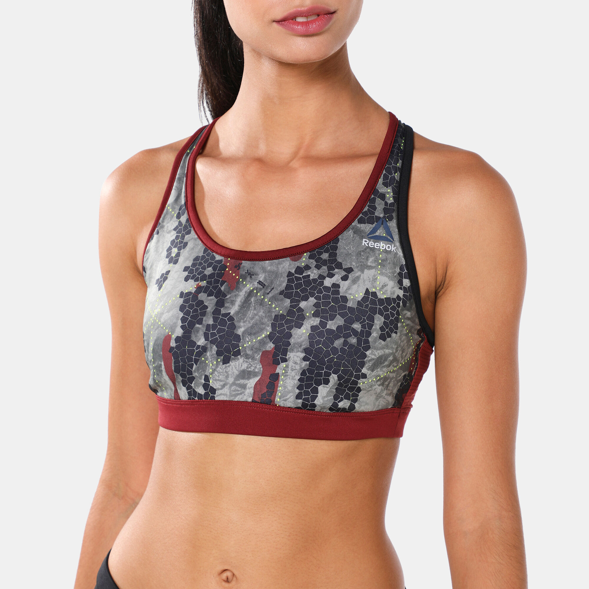 Buy Reebok Women s Obstacle Terrain Racing Sports Bra Multi Color
