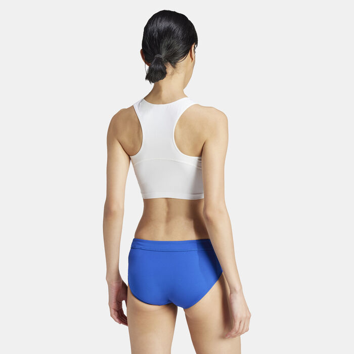 adidas Women's Adizero Essentials Running Crop Top White adidas Women's Adizero Essentials Running Crop Top White image number 1