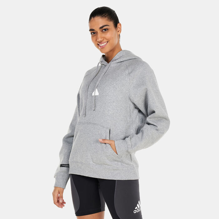 adidas Women's Oversized Hoodie Grey adidas Women's Oversized Hoodie Grey image number 0
