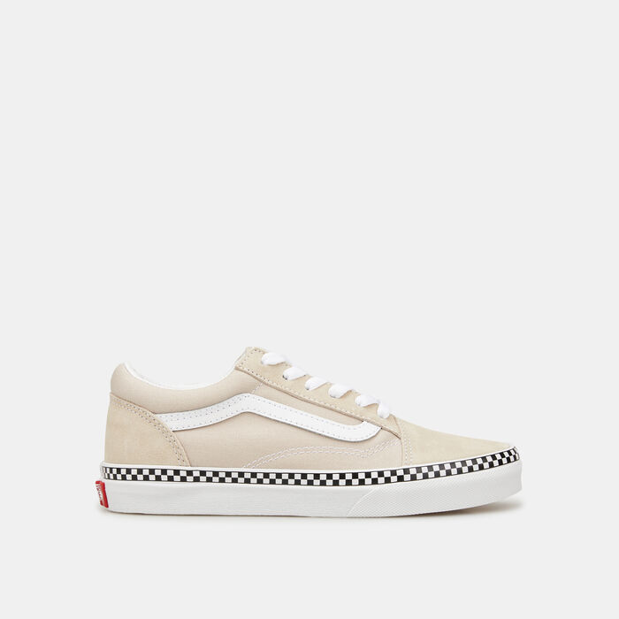 Vans Kids' Checkerboard Foxing Old Skool Unisex Shoe Beige image number 0