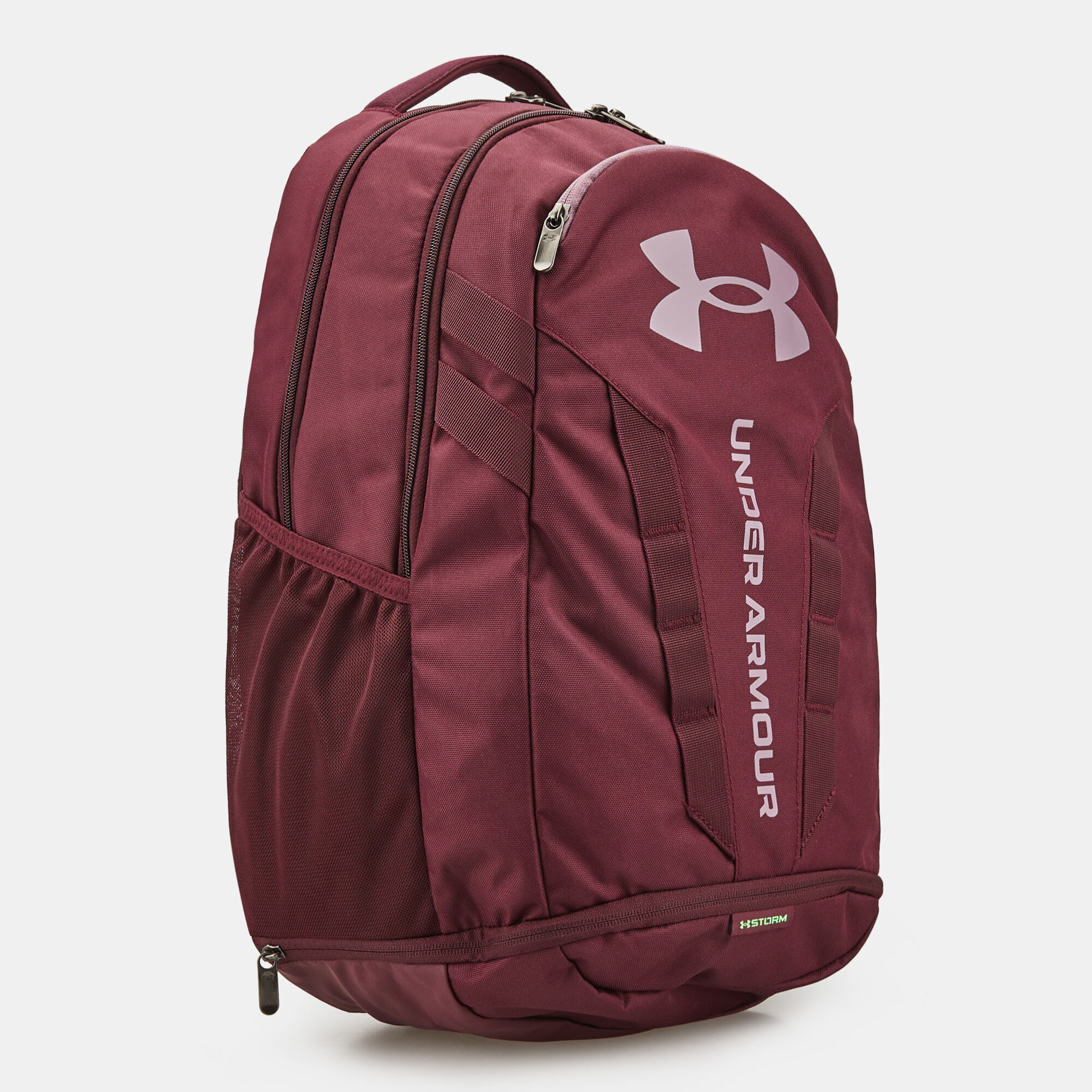 Under armour hustle backpack red on sale