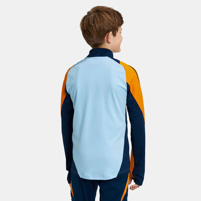 adidas Kids' Real Madrid Tiro 24 Competition 1/4-Zip Training Football Top Blue