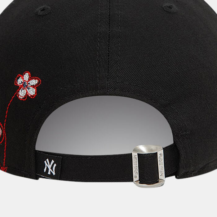 New Era Men's MLB New York Yankees Flower Icon 9FORTY Cap Black New Era Men's MLB New York Yankees Flower Icon 9FORTY Cap Black image number 3