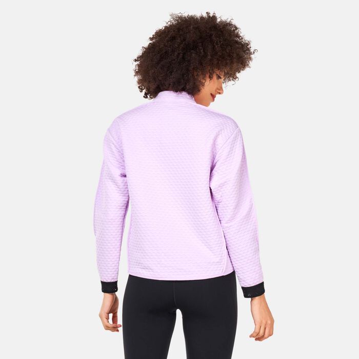 adidas Women's Terrex Hike Half-Zip Fleece Sweatshirt Purple image number 1