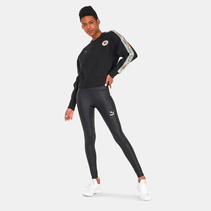 PUMA Women's x LIBERTY Crew Sweatshirt Black PUMA Women's x LIBERTY Crew Sweatshirt Black image number 2