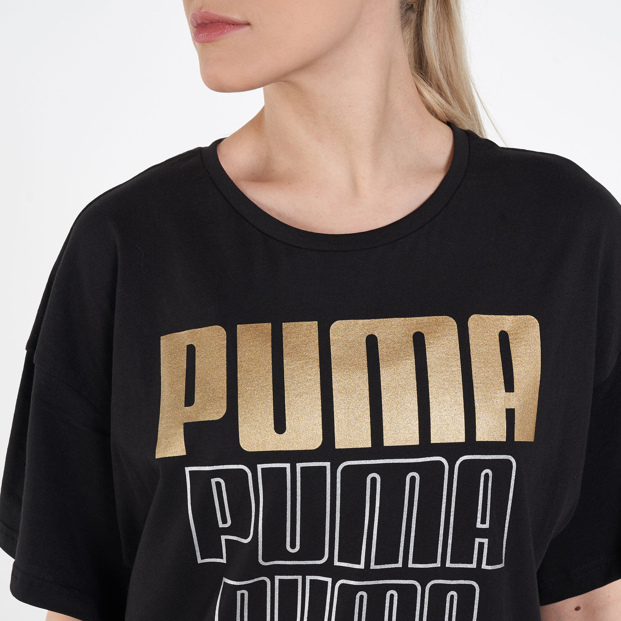 Black and gold puma top dress