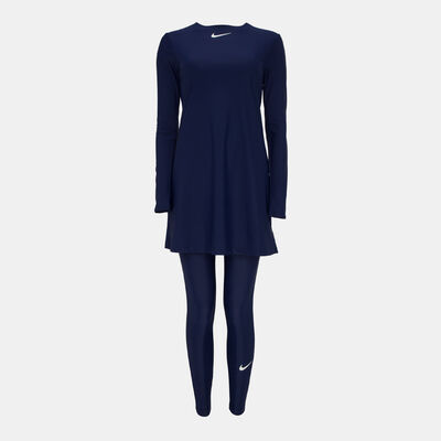 Nike Swim Women's Victory Swimming Tunic And Leggings Set Blue