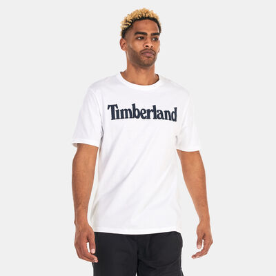 Timberland Men's Linear Logo Non-Ringer T-Shirt White