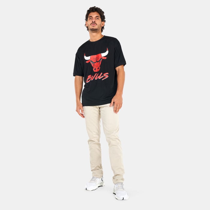 New Era Men's NBA Chicago Bulls Mesh T-Shirt Black New Era Men's NBA Chicago Bulls Mesh T-Shirt Black image number 2