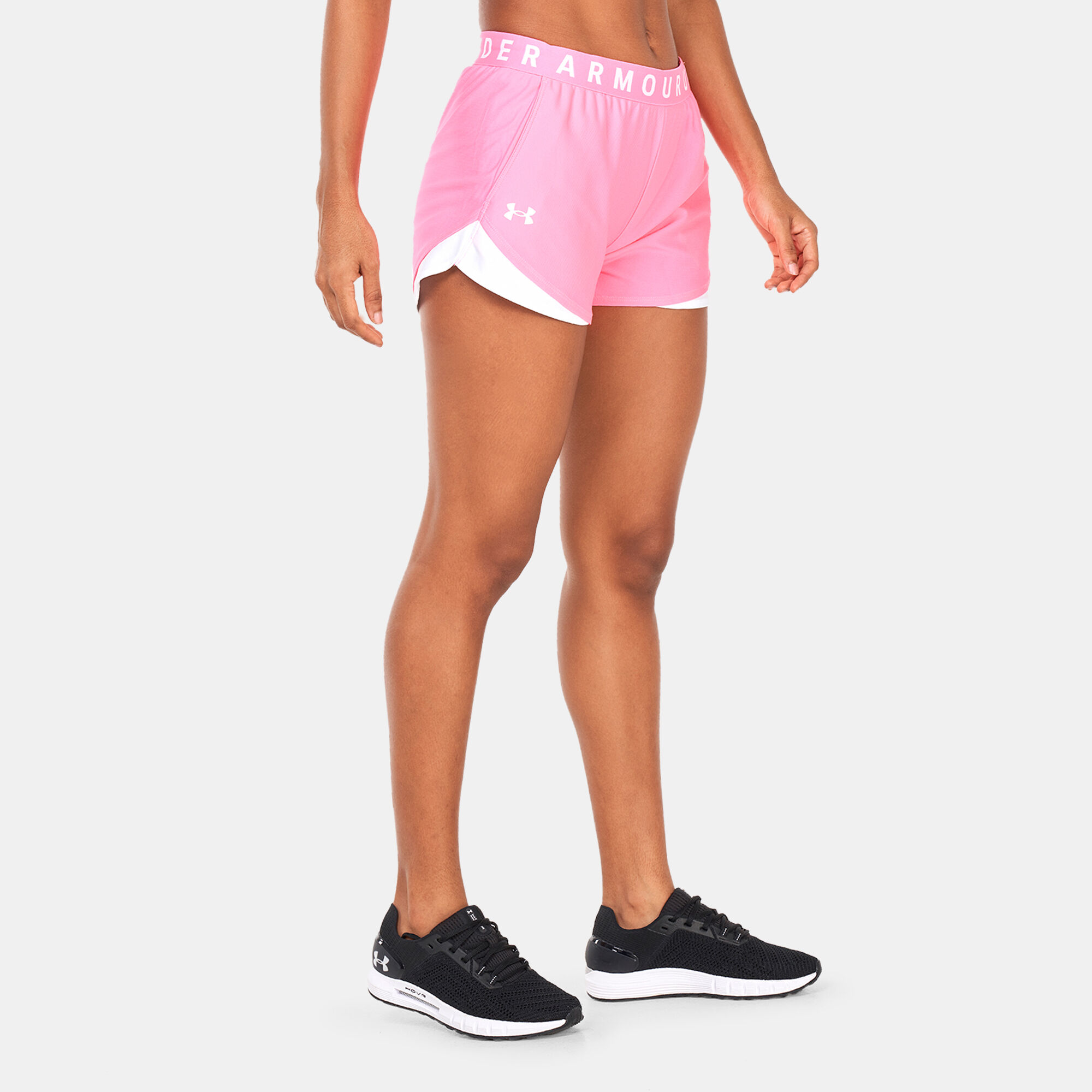Under armour training play up shorts in hotsell pink