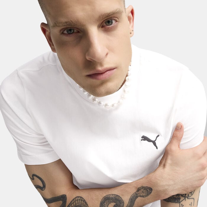 PUMA Men's Essentials Small Logo T-Shirt White PUMA Men's Essentials Small Logo T-Shirt White image number 4