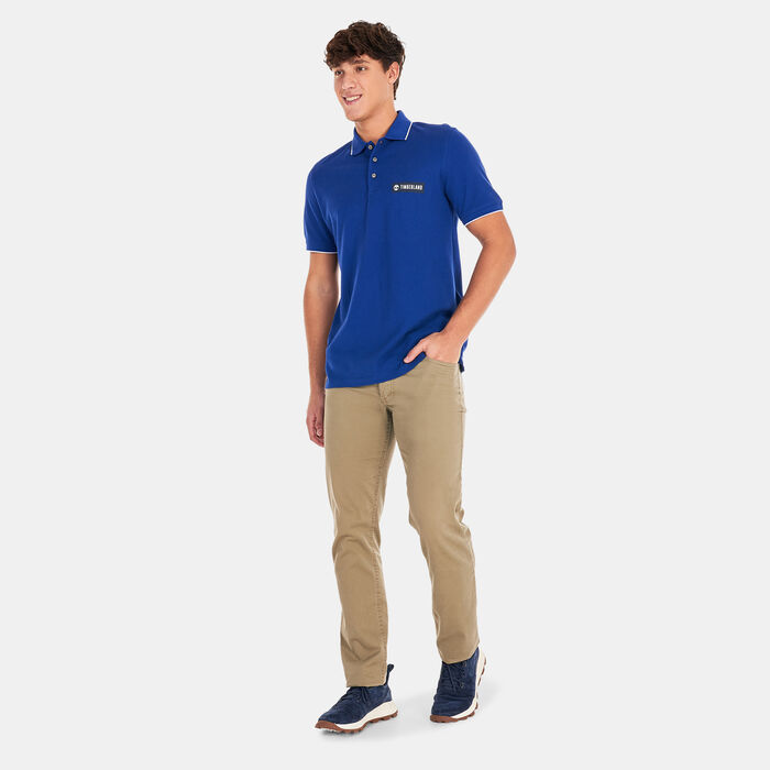Timberland Men's Brand Carrier Polo Shirt Blue Timberland Men's Brand Carrier Polo Shirt Blue image number 2