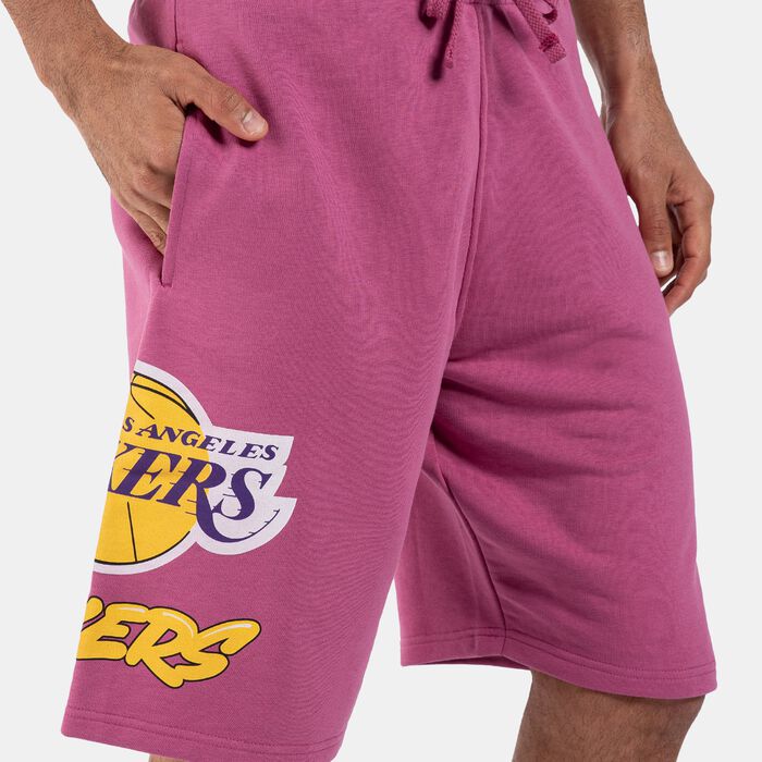New Era Men's NBA Los Angeles Lakers Bubble Script Shorts Purple New Era Men's NBA Los Angeles Lakers Bubble Script Shorts Purple image number 3