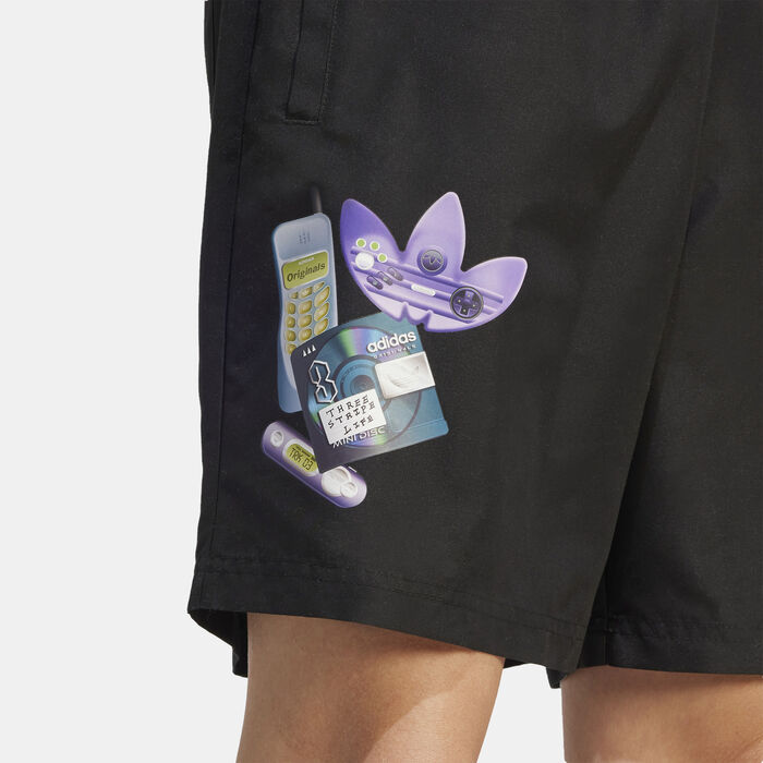 adidas Originals Men's Remote Graphic Shorts Black adidas Originals Men's Remote Graphic Shorts Black image number 6